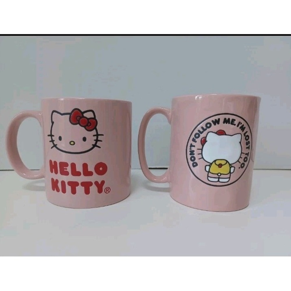LOT of 2 New Hello Kitty by Sanrio 17 & 20 oz Mugs Gifts Valentines